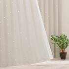 光を楽しむ透かし彫りカーテン 273サイズ 星と月 100x70x2 IV 1枚目画像