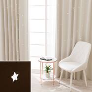 光を楽しむ透かし彫りカーテン 273サイズ  星と月 IV