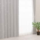 光を楽しむ透かし彫りカーテン 273サイズ 星と月 100x70x2 GY 2枚目画像