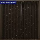 光を楽しむ透かし彫りカーテン 273サイズ 星と月 100x70x2 GY 4枚目画像