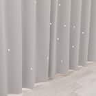 光を楽しむ透かし彫りカーテン 273サイズ 星と月 100x70x2 GY 6枚目画像