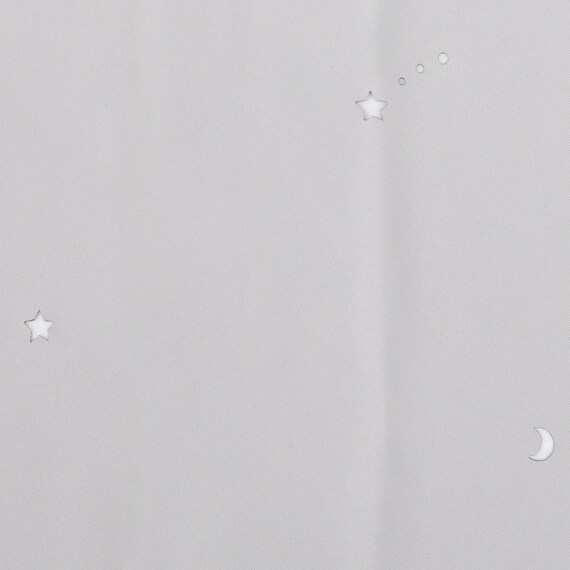 光を楽しむ透かし彫りカーテン 273サイズ 星と月 100x70x2 GY 7枚目画像
