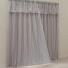 大人可愛い レイヤードカーテン 遮光3級・遮熱・保温 グレー(NTW054 100X110X2) 1枚目画像