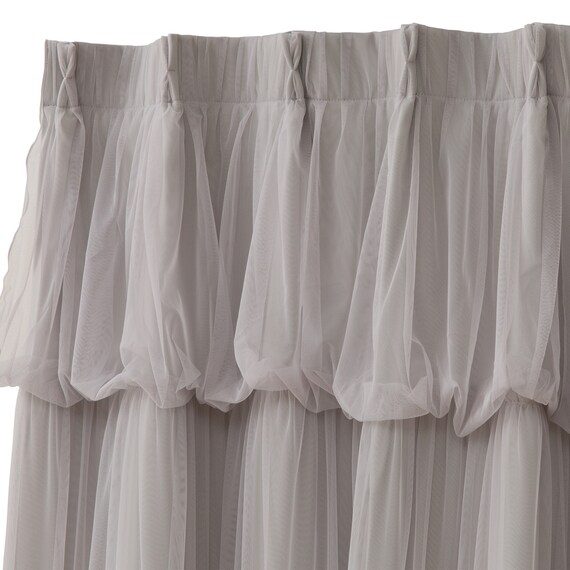 大人可愛い レイヤードカーテン 遮光3級・遮熱・保温 グレー(NTW054 100X110X2) 10枚目画像