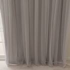 大人可愛い レイヤードカーテン 遮光3級・遮熱・保温 グレー(NTW054 100X110X2) 15枚目画像