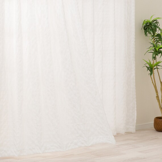 【もこもこ立体レースカーテン(日本製)】　遮像・遮熱・保温・UVカット156サイズ (VL7173　100x68x2) 1枚目画像