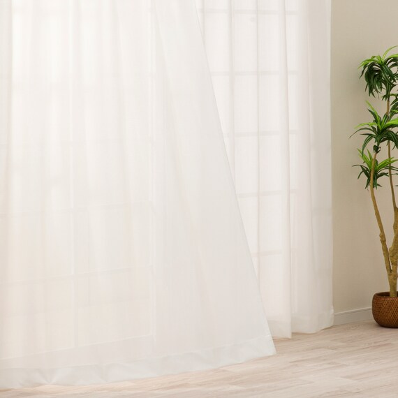 【風を通すレースカーテン(日本製)】　通気性・昼遮像・遮熱・UVカット156サイズ (JAB4222　100x68x2) 1枚目画像