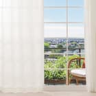 【風を通すレースカーテン(日本製)】 通気性・昼遮像・遮熱・UVカット156サイズ (JAB4222 100x68x2) 2枚目画像