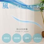 【風を通すレースカーテン(日本製)】 通気性・昼遮像・遮熱・UVカット156サイズ (JAB4222 100x68x2) 4枚目画像