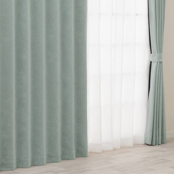 遮光1級カーテン(RD131 グリーン 100X110X2) 1枚目画像