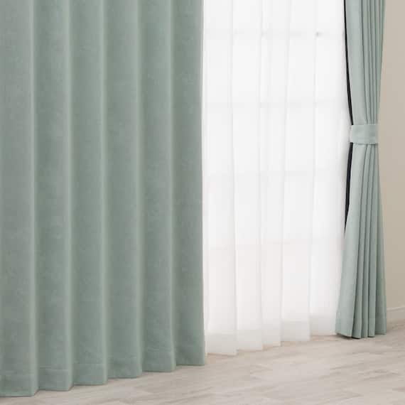 遮光1級カーテン(RD131 グリーン 100X110X2) 1枚目画像