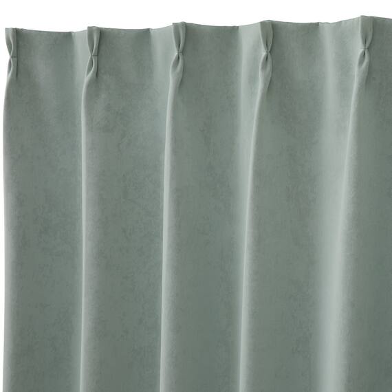 遮光1級カーテン(RD131 グリーン 100X110X2) 3枚目画像