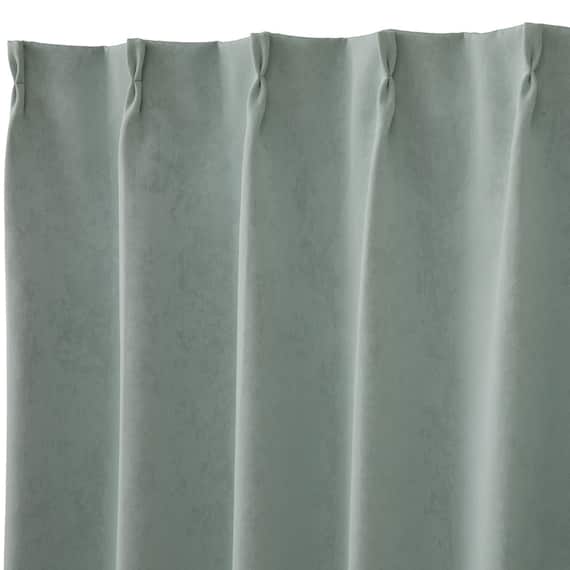 遮光1級カーテン(RD131 グリーン 100X110X2) 3枚目画像