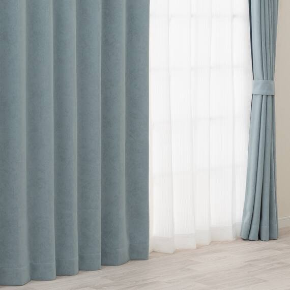 遮光1級カーテン(RD131 ブルー 100X110X2) 1枚目画像