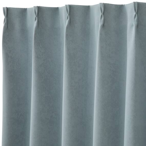 遮光1級カーテン(RD131 ブルー 100X110X2) 3枚目画像