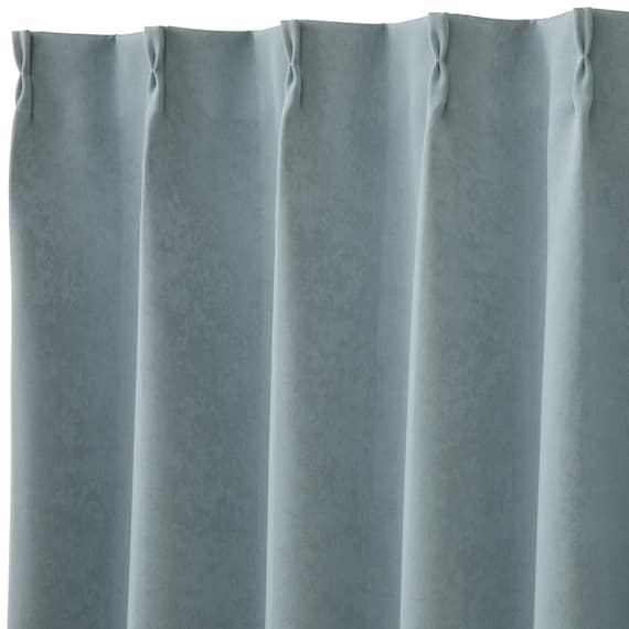 遮光1級カーテン(RD131 ブルー 100X110X2) 3枚目画像