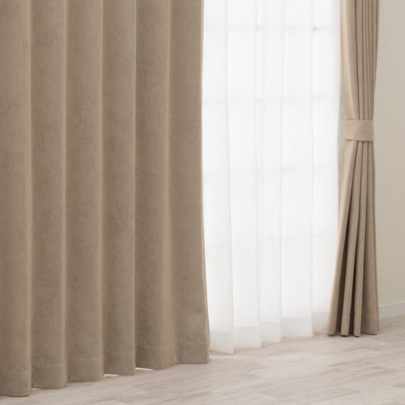 遮光1級カーテン(RD131 ベージュ 100X110X2) 1枚目画像