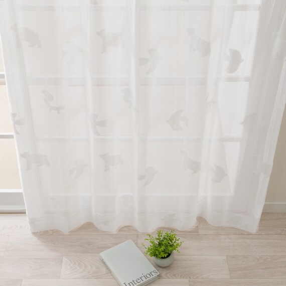 デザインレースカーテン(RL209 アイボリー 100X108X2) 6枚目画像