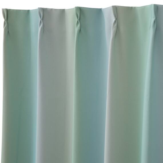 遮光1級グラデーションカーテン(RD144 オーロラブルー 100X110X2) 3枚目画像