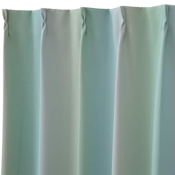 遮光1級グラデーションカーテン(RD144 オーロラブルー 100X110X2) 3枚目画像