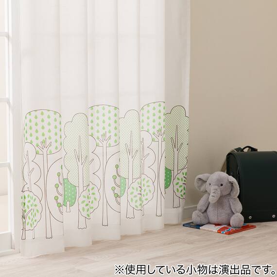 遮像・UVカット・遮熱・保温 182サイズ 北欧風キッズレースカーテン (NTW10630 100X133X2) 3枚目画像