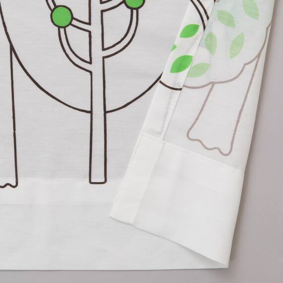 遮像・UVカット・遮熱・保温 182サイズ 北欧風キッズレースカーテン (NTW10630 100X133X2) 7枚目画像