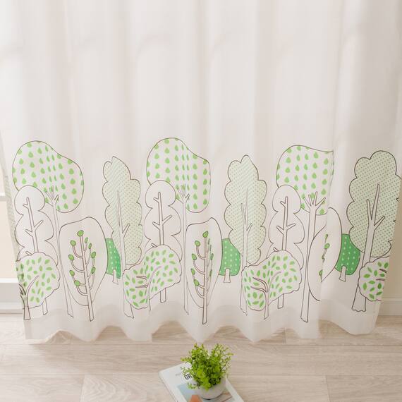 遮像・UVカット・遮熱・保温 182サイズ 北欧風キッズレースカーテン (NTW10630 100X133X2) 8枚目画像