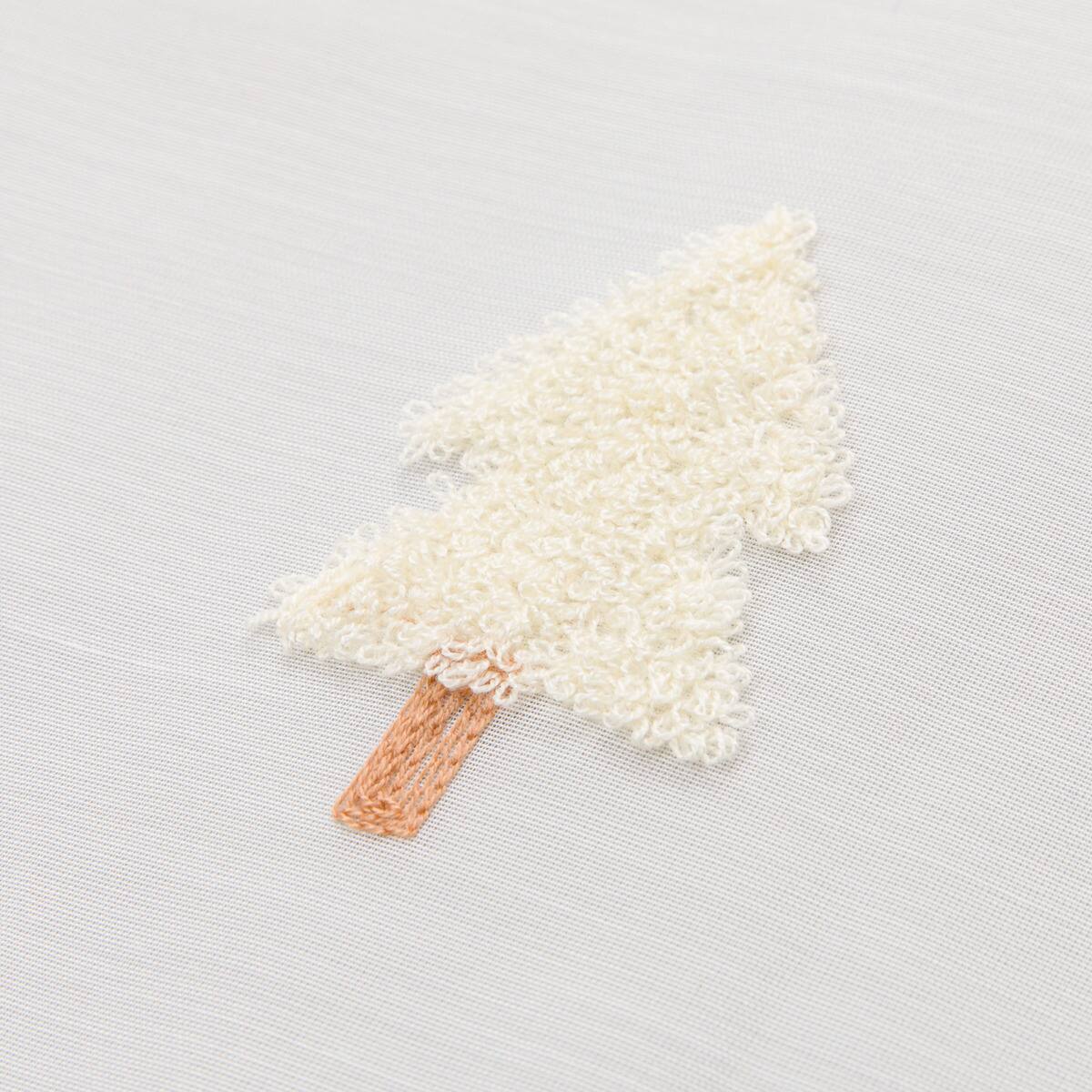 心安らぐ・北欧風のもこもこ刺繍レースカーテン 273サイズ Forest
