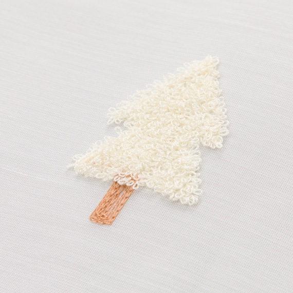 心安らぐ・北欧風のもこもこ刺繍レースカーテン 273サイズ Forest (NTW4234 100X68X2) 5枚目画像