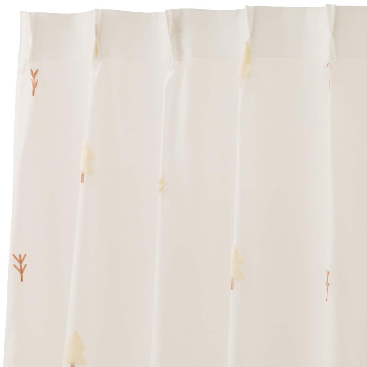 心安らぐ・北欧風のもこもこ刺繍レースカーテン 273サイズ Forest