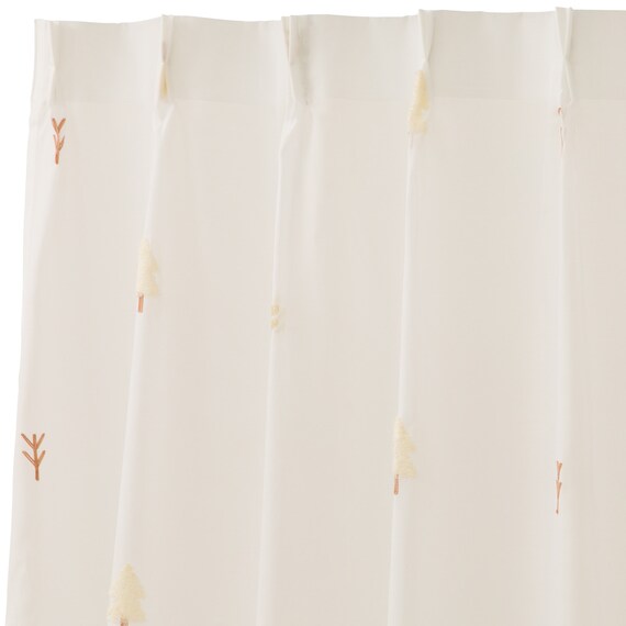 心安らぐ・北欧風のもこもこ刺繍レースカーテン 273サイズ Forest (NTW4234 100X68X2) 8枚目画像