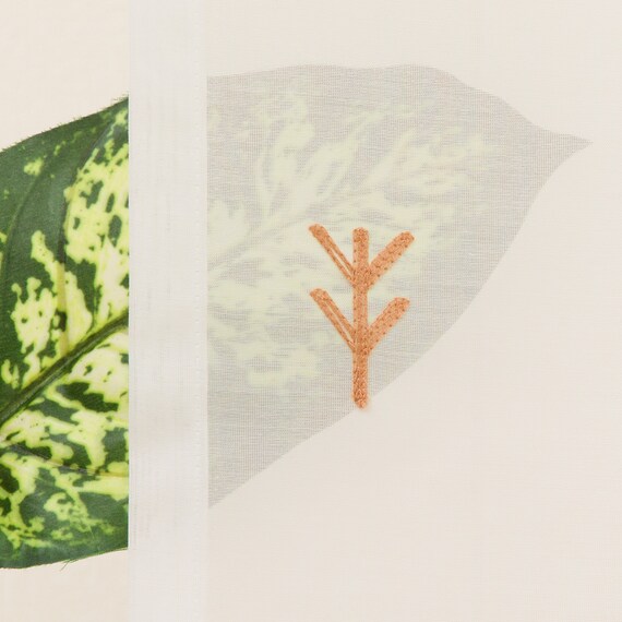 心安らぐ・北欧風のもこもこ刺繍レースカーテン 273サイズ Forest (NTW4234 100X68X2) 9枚目画像