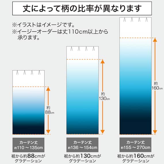 遮光2級・遮熱グラデーションカーテン(RD145 ローズ 100X110X2) 3枚目画像