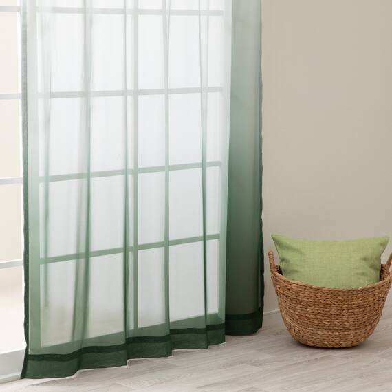 グラデーションレースカーテン(RL240 グリーン 100X108X2) 1枚目画像