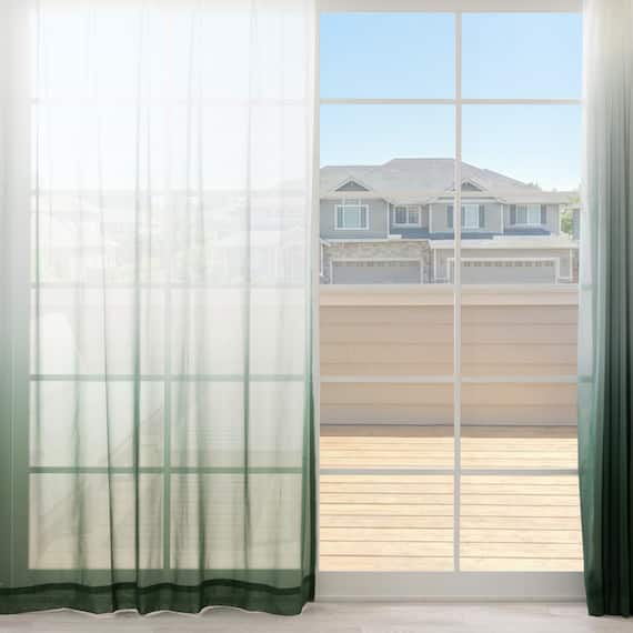 グラデーションレースカーテン(RL240 グリーン 100X108X2) 2枚目画像