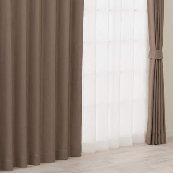 遮光2級・遮熱カーテン(RD210 ブラウン 100X110X2) 1枚目画像