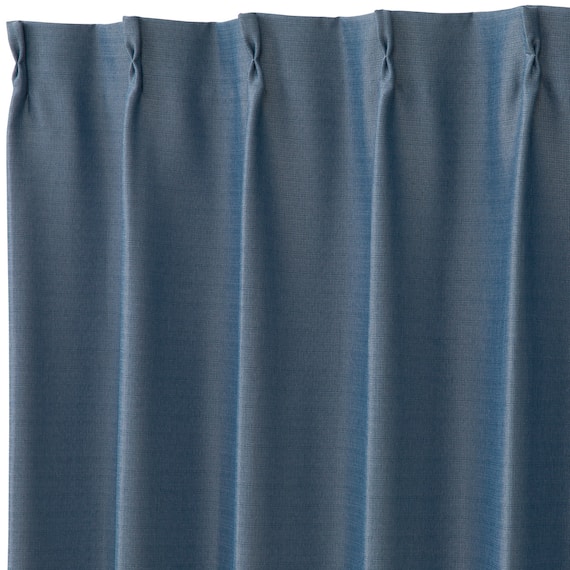 遮光2級・遮熱カーテン(RD210 ブルー 100X110X2) 3枚目画像