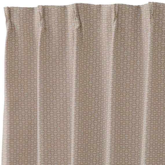 裏地付き遮光2級・遮熱ジャカードカーテン(PK273 ベージュ 100X110X2) 3枚目画像