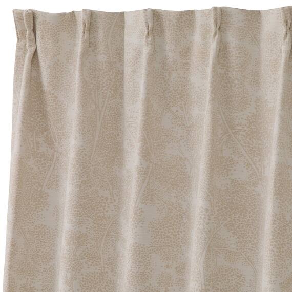 裏地付き遮光2級・遮熱ジャカードカーテン(PK274 ベージュ 100X110X2) 3枚目画像