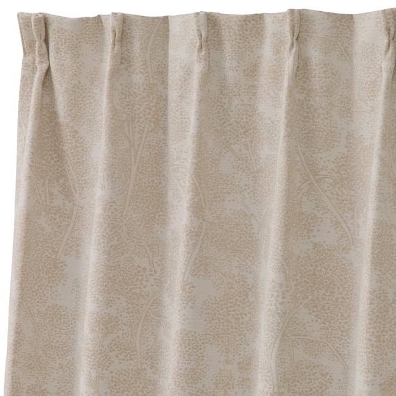 裏地付き遮光2級・遮熱ジャカードカーテン(PK274 ベージュ 100X110X2) 3枚目画像