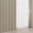 裏地付き遮光2級・遮熱ジャカードカーテン(PK280 ベージュ 100X110X2) 1枚目画像