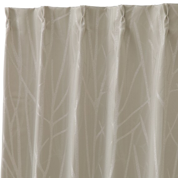 裏地付き遮光2級・遮熱ジャカードカーテン(PK280 ベージュ 100X110X2) 3枚目画像