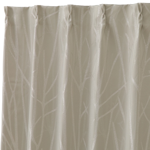 裏地付き遮光2級・遮熱ジャカードカーテン(PK280 ベージュ 100X110X2) 3枚目画像