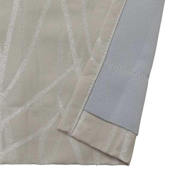 裏地付き遮光2級・遮熱ジャカードカーテン(PK280 ベージュ 100X110X2) 4枚目画像