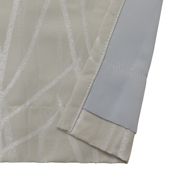 裏地付き遮光2級・遮熱ジャカードカーテン(PK280 ベージュ 100X110X2) 4枚目画像