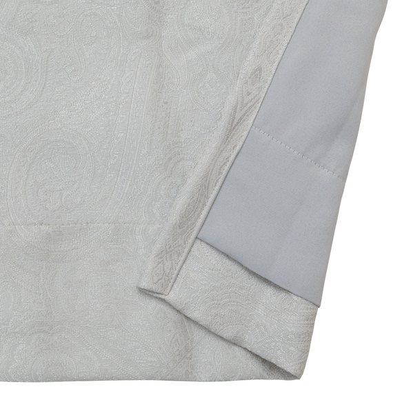 裏地付き遮光2級・遮熱ジャカードカーテン(RK281 ホワイト 100X110X2) 4枚目画像