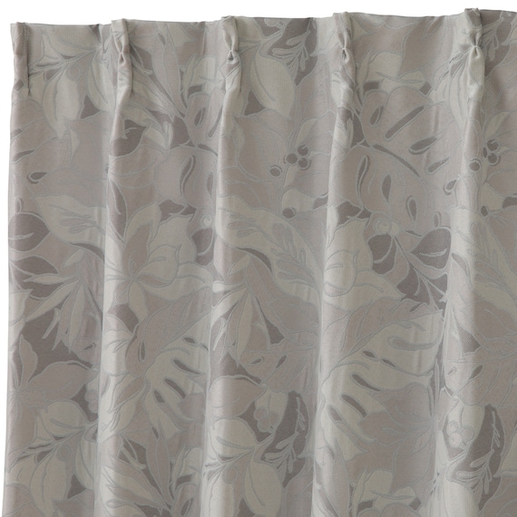 裏地付き遮光2級・遮熱ジャカードカーテン(PK283 ベージュ 100X110X2) 3枚目画像