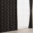 裏地付き遮光1級・遮熱ジャカードカーテン(PK285 ブラック 100X110X2) 1枚目画像