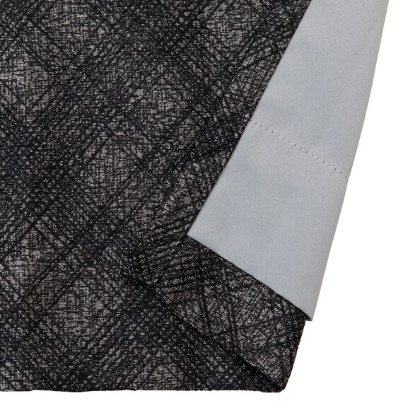 裏地付き遮光1級・遮熱ジャカードカーテン(PK285 ブラック 100X110X2) 4枚目画像