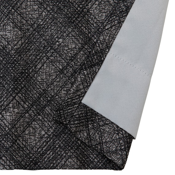 裏地付き遮光1級・遮熱ジャカードカーテン(PK285 ブラック 100X110X2) 4枚目画像